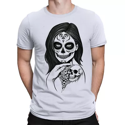 Buy Day Of Dead Skull Tattoo Woman Mexican El Muerte Unisex T-Shirt Vintage Tee #D#V • 9.99£