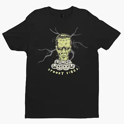 Buy Spooky Frankenstein T-Shirt - Adult Humour Funny Film Horror Halloween Cartoon • 8.39£