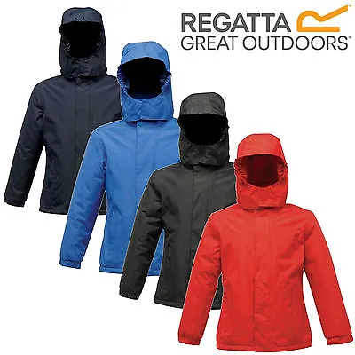 Buy Regatta Waterproof Jacket Kids Boys Girls Childs Fleece Lined School Hooded Coat • 19.95£