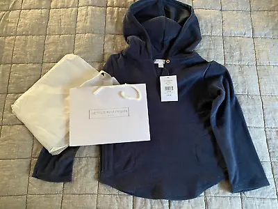Buy Boys 'The Little White Company' Hooded Top Hoodie Terry Cotton 5-6y Navy Blue • 17.95£