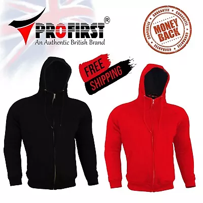 Buy Men Motorbike Hoodie Motorcycle Riding Protective Armoured Jacket Red And Black • 39.95£