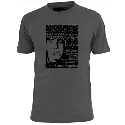 Buy Mens Damned And Dead Boys Inspired Gig Poster T Shirt Punk Rock  • 9.99£