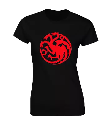 Buy Targaryen House Dragon Ladies T Shirt House Of Thrones Game Of Dragons Cool • 10.99£