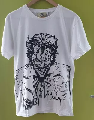 Buy Men's Joker T-Shirt - Large - White - DC - Preowned VGC - Free P&P - Comic Book • 7.99£