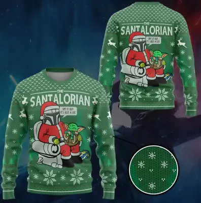 Buy The Santa Baby Yoda Christmas Ugly Sweater, Star Wars Ugly 3D • 39.53£