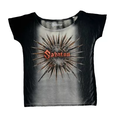 Buy SABATON (2016) Pirate Power Heavy Metal Band Scoop Neck T-Shirt Women's Small • 16£