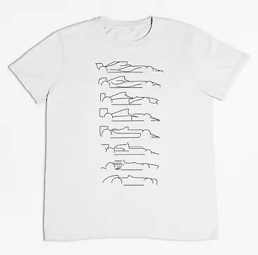 Buy Formula Cars Past And Now T Shirt One Line Art %100 Premium Quality • 12.95£