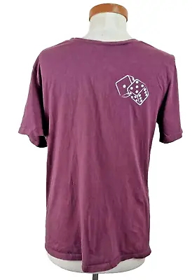Buy Monopoly Mens T-Shirt Size M Maroon Short Sleeve Casual Shirt • 12.65£