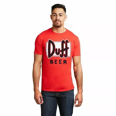 Buy The Simpsons Mens T-shirt Duff Beer Red S-XXL Official • 10.49£