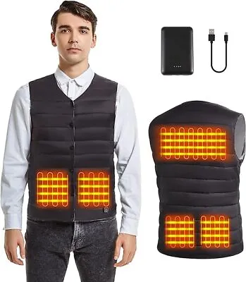 Buy Electric Heated Vest Jacket Gilet Body Warmer Unisex Reversible Heating Thermal • 16.99£
