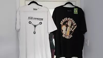 Buy Mens Xxl T Shirts Rick And Morty Back To The Future • 15£