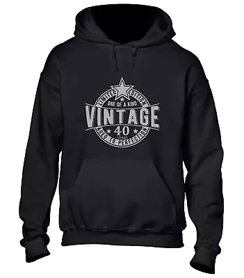 Buy Aged To Perfection 40 Years 40th Birthday Hoody Hoodie Funny Joke Gift Idea Top  • 16.99£