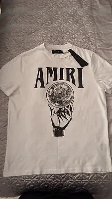 Buy Mens White Amiri Crystal Ball Cotton Short Sleeve T-Shirt Genuine S • 250£