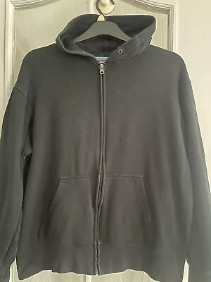 Buy Mens Active Black Coloured Hoodie / Hoody Hooded Zipper UK Size M • 2.99£