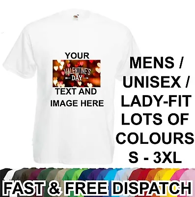 Buy Personalised Custom T-Shirt Image Picture / Text Printed Valentines Any Occasion • 9.99£