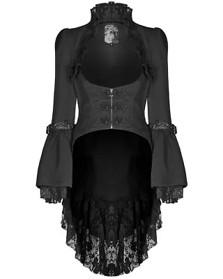 Buy Punk Rave Womens Gothic Lolita Doll Steampunk Tailcoat Jacket Black Lace Tails • 59.39£
