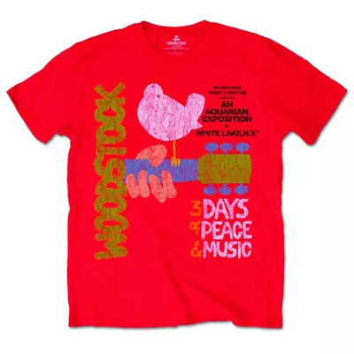 Buy Woodstock Classic Vintage Poster Official Tee T-Shirt Mens • 15.99£