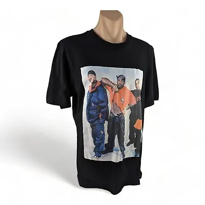 Buy NAUGHTY BY NATURE T-Shirt Size Large Black Graphic Print Hip Hop Tee • 16.43£