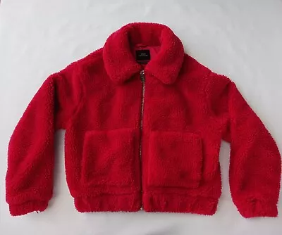 Buy Urban Outfitters Red Teddy Fleece Size XS • 4£
