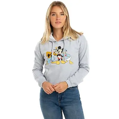 Buy Disney Womens Cropped Hoodie Mickey Mouses Crew S-XL Official • 22.49£