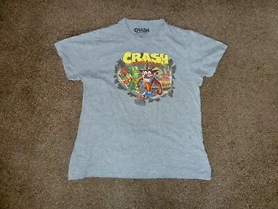 Buy Primark 'Crash Bandicoot' Mens Printed T-Shirt - Grey - Size M • 3.50£