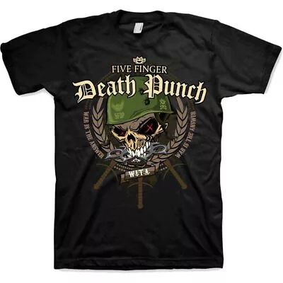 Buy Official Five Finger Death Punch War Head Mens Black T Shirt Classic Tee • 14.50£