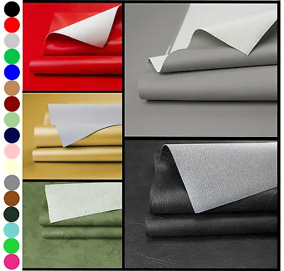 Buy Faux Leather Fabric Upholstery Material Grained Vinyl Car Seat Heavy Leatherette • 0.99£