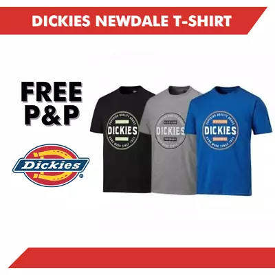 Buy Dickies Newdale T-Shirt Blue/Black/Grey M-XXL • 13.99£