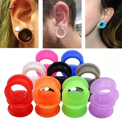 Buy 1pair Silicone Ear Plug Ear Flesh Tunnel Expanders Lobe Stretcher Punk Jewellery • 2.84£