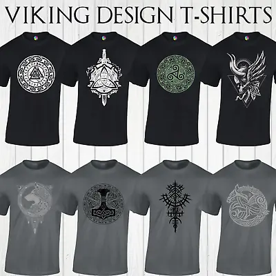 Buy Viking T-shirt Designs Odin Thor Loki Mjolnir Hammer Valhalla Celtic Norse Top • 7.99£