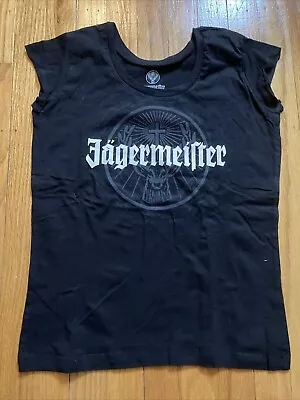 Buy Women's Jagermeister TShirt Black Graphic Jager Logo Tee Top • 12.31£
