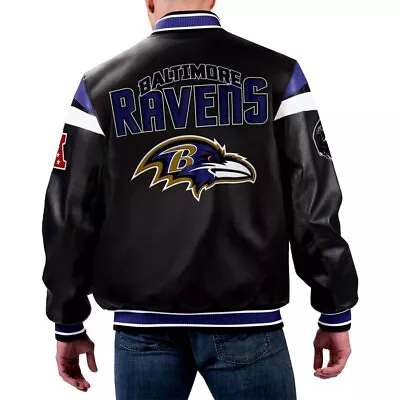 Buy NFL Baltimore Ravens Leather Jacket For Men And Women • 155.37£