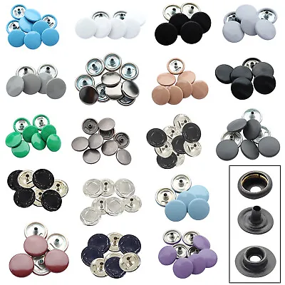 Buy 15mm Press Studs Snap Fasteners Poppers 4Part Buttons For Leather Craft Clothing • 72.79£