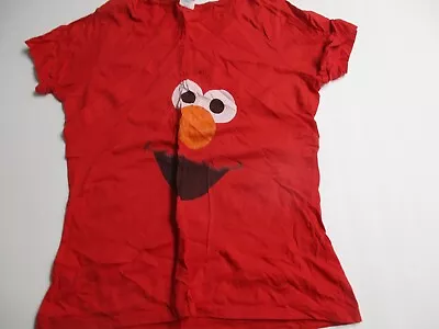 Buy Womens Port & Company Red Elmo T-shirt Sz L • 9.44£