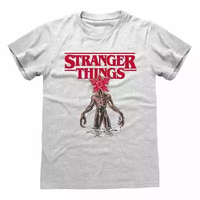 Buy Stranger Things - Logo Demogorgon (Unisex) T-Shirt (Heather Grey) • 12.19£