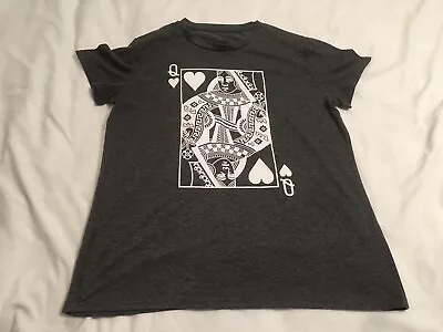 Buy = Queen Of Hearts Playing Card T Shirt Sz Women's  Tee #171 • 11.57£