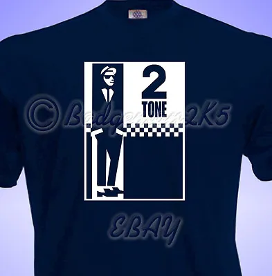 Buy 2 TONE Two Tone Soul SKA Mod SCOOTER Mens Cotton T-Shirt Madness Specials Music • 12.89£