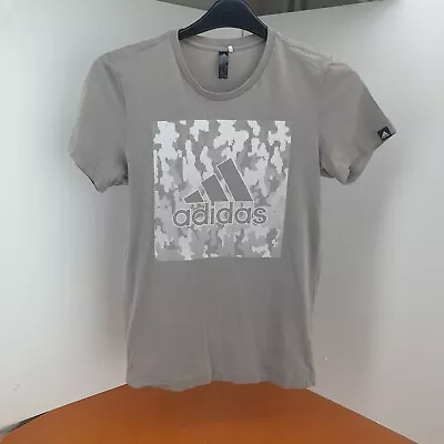 Buy Adidas Grey T-shirts Size XS Mans Woman Slim Fitting  Camouflage Logo Genuine  • 4£