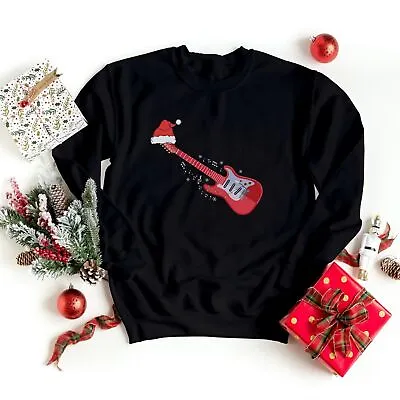 Buy Christmas Music - Red Guitar Sweatshirt Music Lovers Women XMAS Gifts Sweaters • 15.75£