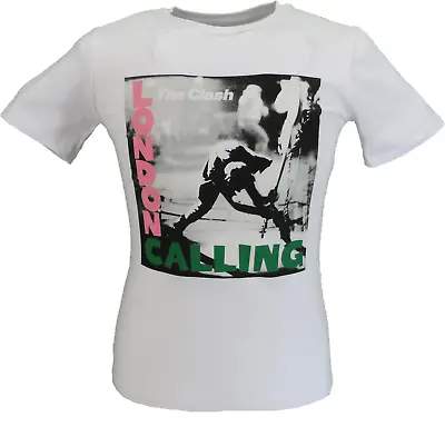 Buy Ladies White Official The Clash London Calling T Shirt • 17.99£