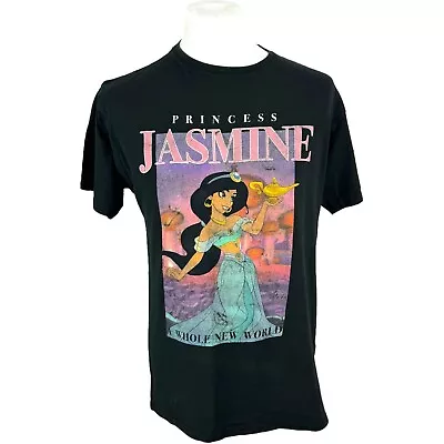 Buy Disney T Shirt Large Black Princess Jasmine Graphic Tee Oversized Y2k Summer Tee • 22.50£