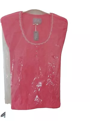 Buy New BHS Sleep Lounge Short Sleeve Cerise Pink Pyjama Top Size 22 In  Cover • 13.25£