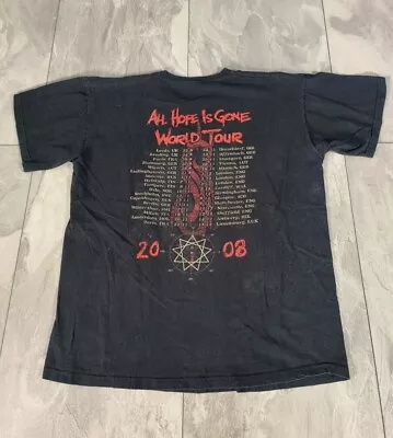 Buy Slipknot All Hope Is Gone 2008 World Tour T Shirt / Size L / Black / 00s • 33.89£