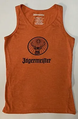 Buy Jagermeister Orange Black Logo Sz M Chest 29” Tank Top Jager Shot Stag Festival • 18.31£