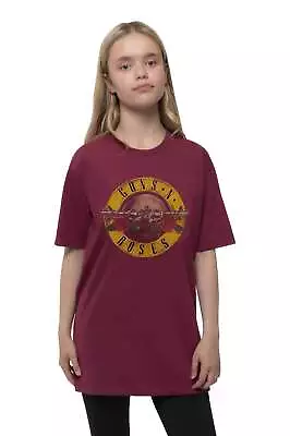 Buy Guns N Roses Kids Classic Logo Maroon T Shirt • 12.94£