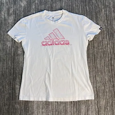 Buy Adidas Womens Snowflake Pearlescent Graphic Tee Size S Small • 7.68£