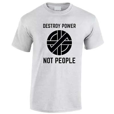 Buy Destroy Power Men's T-Shirt Worn By Joe Strummer The Clash  DTG Punk Anarchy • 11.95£