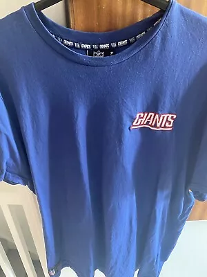 Buy NFL Giants Blue Tshirt Size 3XL Primark Logo Top • 8.99£