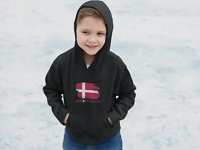 Buy Denmark Flag Ripped Design Flag Kids Hoodie Kids T Shirt Football Hoodie Tshirt • 13.99£