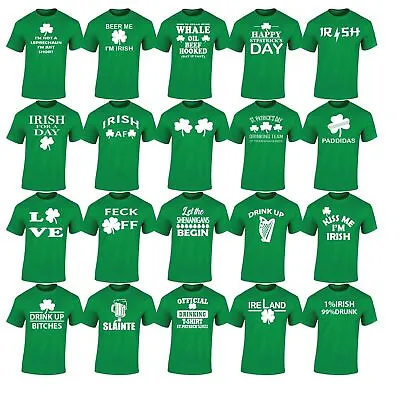Buy St. Patricks Day Men T Shirt Irish Drink Beer Party Ireland Leprechaun Cool Top • 8.99£